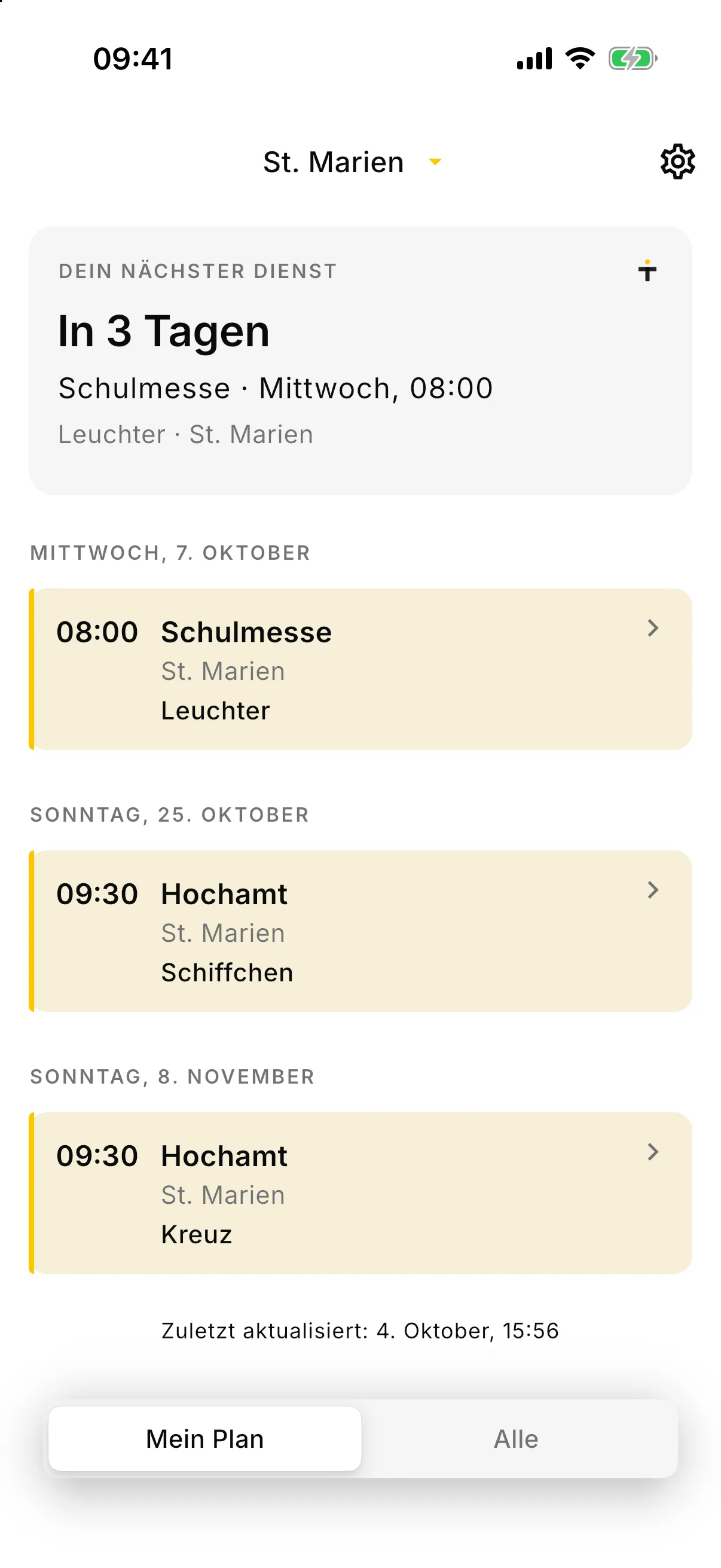 Die Turnus-App: dein nächster Dienst und deine Termine